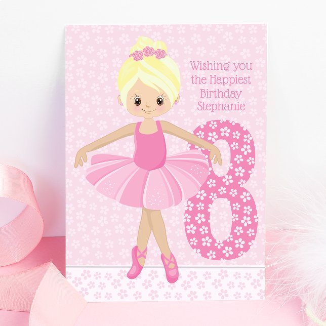 Blonde Ballerina Birthday Karte (Von Creator hochgeladen)