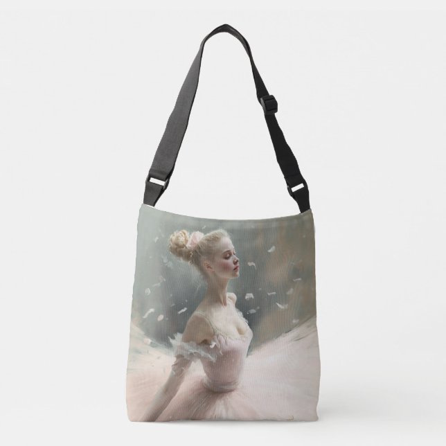 Blonde ballerina , ein Liebe Ballerina Tragetaschen Mit Langen Trägern (Vorderseite)