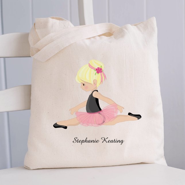 Blonde Ballerina Personalisiert Tote Bag Tragetasche (Von Creator hochgeladen)