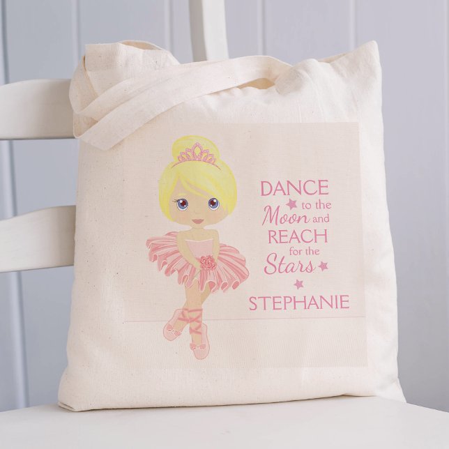 Blonde Ballerina Personalisiert Tragetasche (Von Creator hochgeladen)