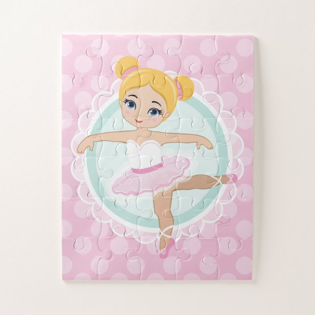 Blonde Ballerina - Pink Ballet Dancer Girl (Vertikal)