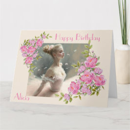 Blonde ballerina, une fille qui aime carte ballet