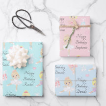Blonde Ballerina Wrapping Paper Sheets