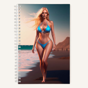 Blonde belle fille hendricks Carnet de marche