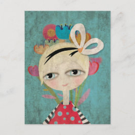 Blonde Blue Eyes Postcard Postkarte