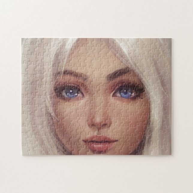 Blonde Blue Mit Augen Young Girl Woman (Horizontal)
