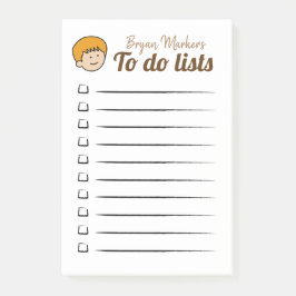 Blonde Boy To do lists Post-it Klebezettel