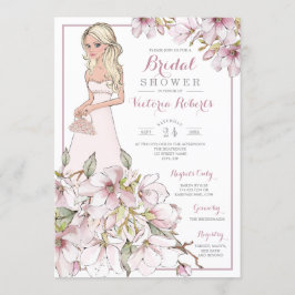 Blonde Bride Brautparty Einladung