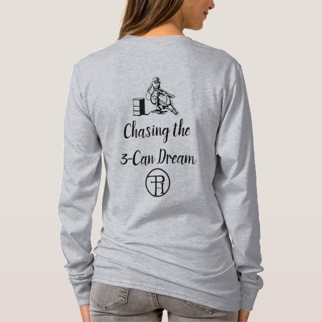 Blonde & Broke - Barrel Racing - Schwarzes Logo T-Shirt (Rückseite)