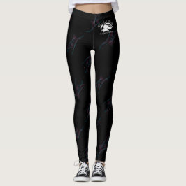 Blonde & Broke - Gemusterte Leggings - Weißes Logo