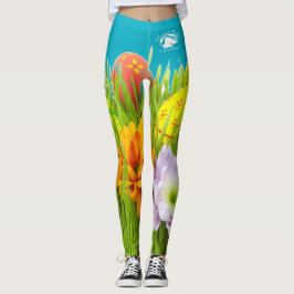 Blonde & Broke - Gemusterte Leggings - Weißes Logo