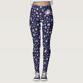 Blonde & Broke - Gemusterte Leggings - Weißes Logo