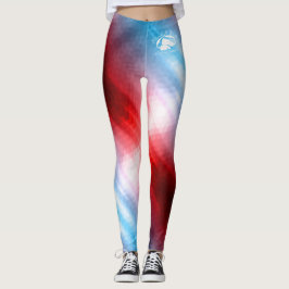 Blonde & Broke - Gemusterte Leggings - Weißes Logo