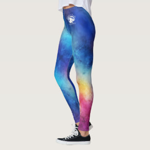 Blonde & Broke - Gemusterte Leggings - Weißes Logo