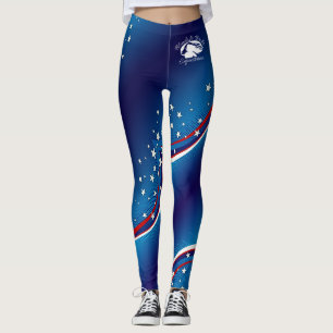 Blonde & Broke - Gemusterte Leggings - Weißes Logo