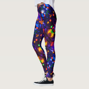 Blonde & Broke - gemusterte Leggings - weißes Logo