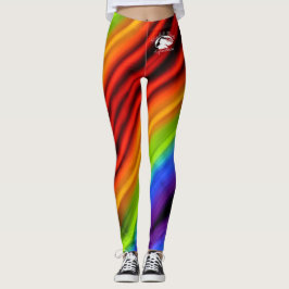Blonde & Broke - Gemusterte Leggings - Weißes Logo