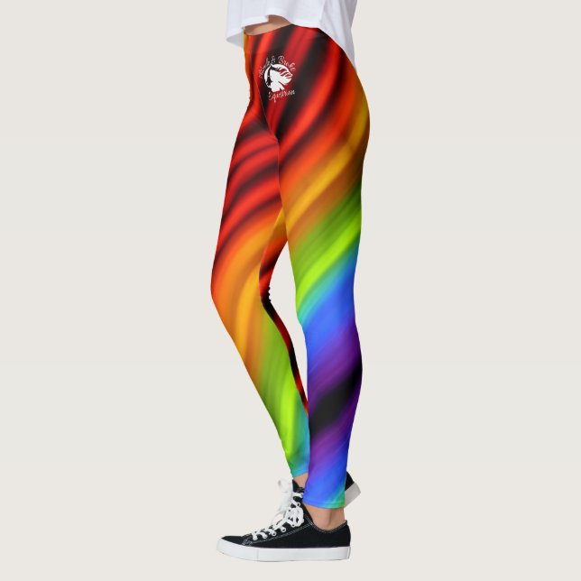 Blonde & Broke - Gemusterte Leggings - Weißes Logo (Links)