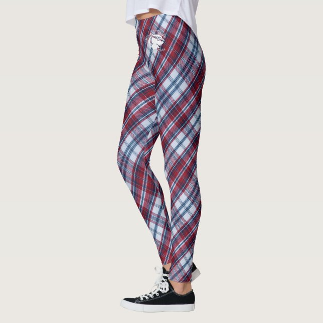 Blonde & Broke - Gemusterte Leggings - Weißes Logo (Links)