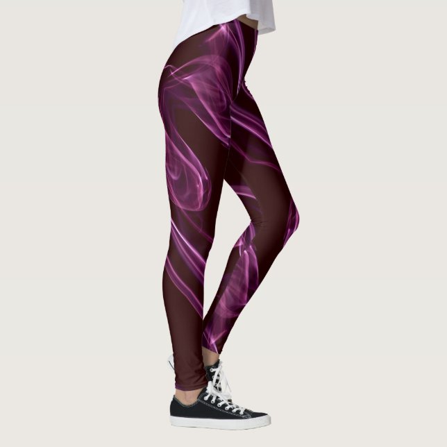 Blonde & Broke - Gemusterte Leggings - Weißes Logo (Rechts)