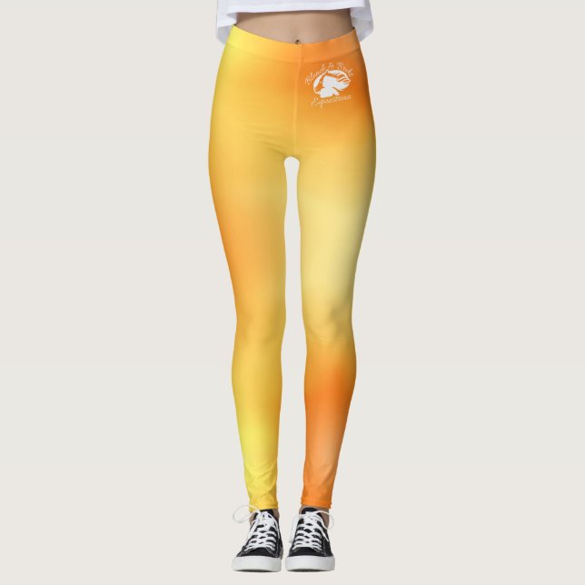 Blonde & Broke - Gemusterte Leggings - Weißes Logo (Vorderseite)