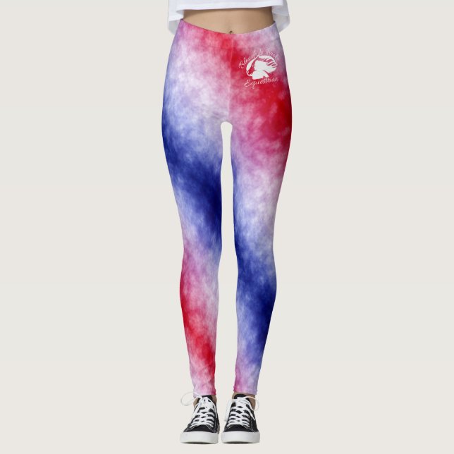 Blonde & Broke - Gemusterte Leggings - Weißes Logo (Vorderseite)