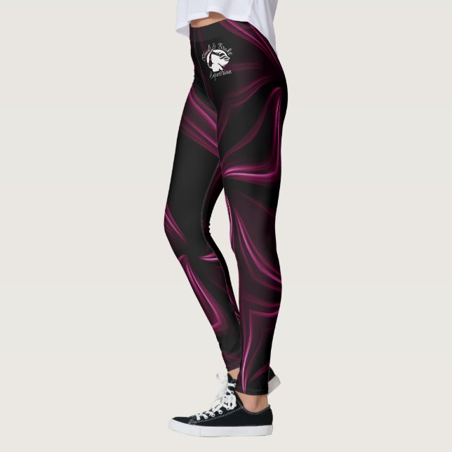 Blonde & Broke - Gemusterte Leggings - Weißes Logo (Links)