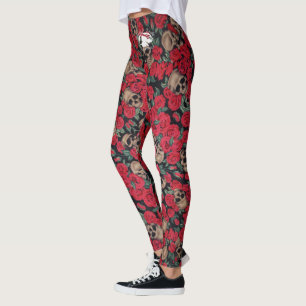 Blonde & Broke - Gemusterte Leggings - Weißes Logo