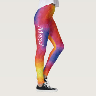 Blonde & Broke - Gemusterte Leggings - weißes Logo