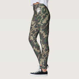 Blonde & Broke - Grünbraune Camouflage Leggings
