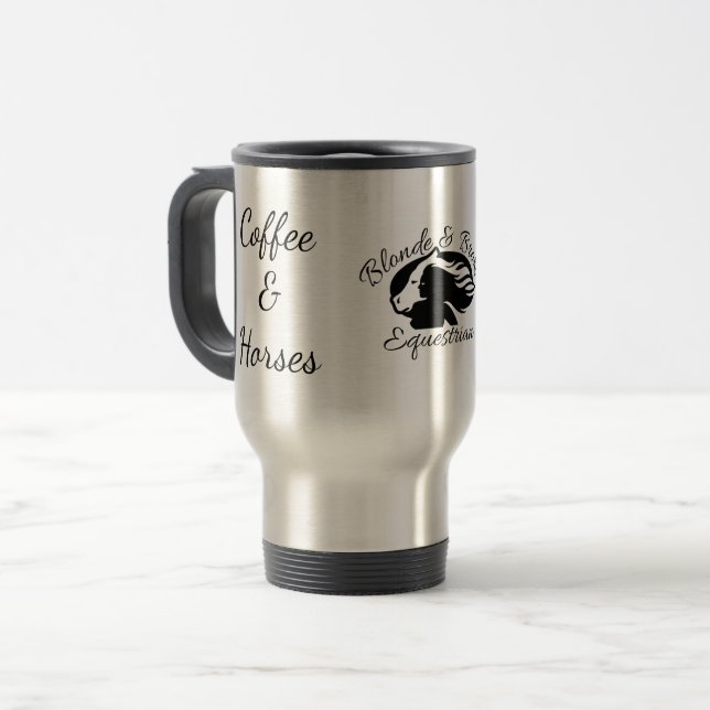 Blonde & Broke - Kaffee-Cup aus Edelstahl Reisebecher (Vorderseite Links)