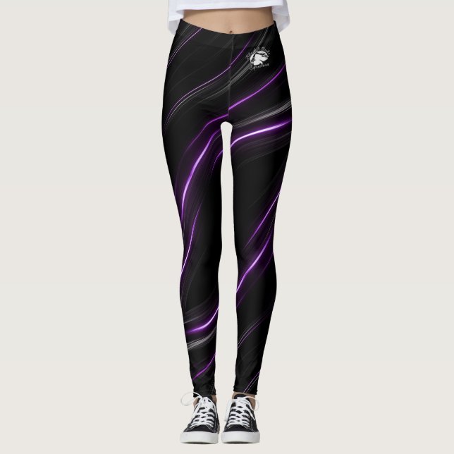 Blonde & Broke - Leggings à motifs - Logo Blanc (Devant)