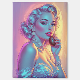 Blonde Button-Up Schokolade Ostereier Magnet