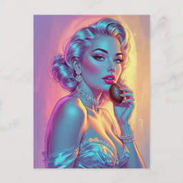 Blonde Button-Up Schokoladeneier Postkarte