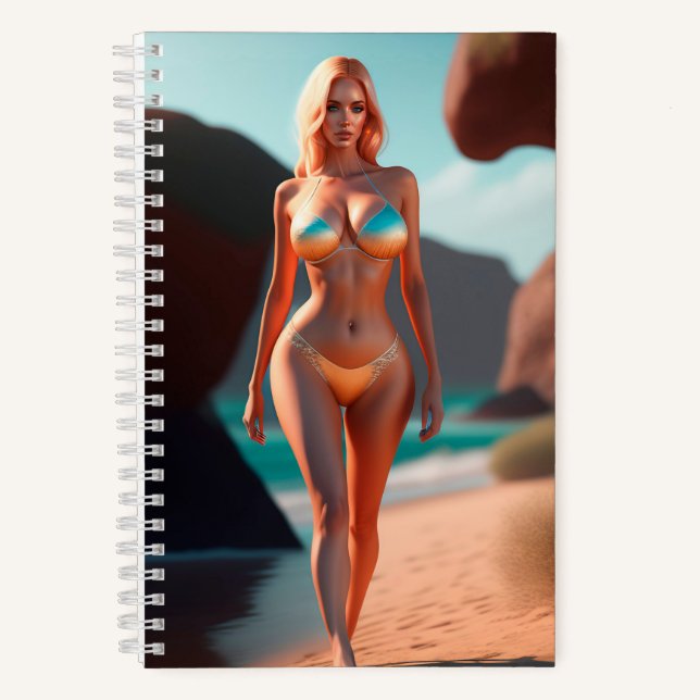 Blonde christina hendricks Laufband Notizbuch (Vorderseite)
