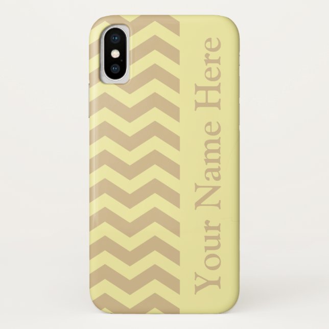 Blonde Cream Neutral Chevrons Case-Mate iPhone Hülle (Rückseite)