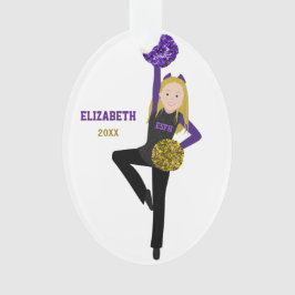 Blonde DanceLine Black & PurpleAcrylschmuck Ornament