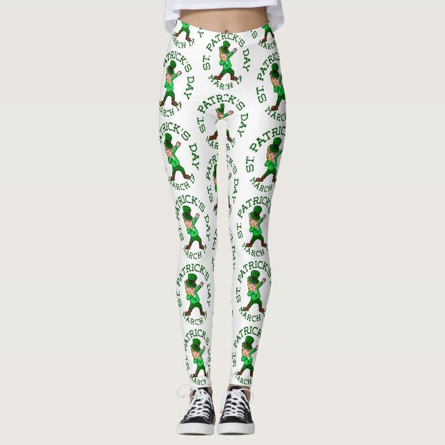 Blonde Dobbing Leprechaun Leggings (Vorderseite)