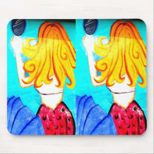 blonde Doppelmeerjungfrauen Mousepad