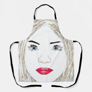 Blonde Face Line Schürze