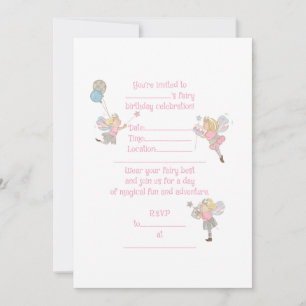 Blonde Fairies Einladung zum Geburtstag