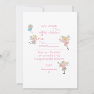 Blonde Fairies Einladung zum Geburtstag