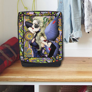 Blonde Fairy Floral Lila Rucksack