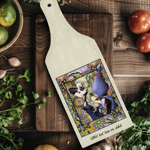 Blonde Fairy Floral Lila Schneidebrett