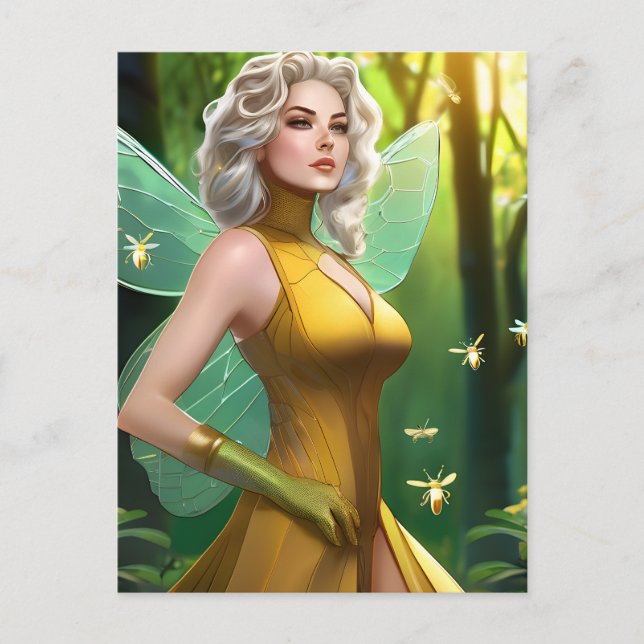 Blonde Fairy Postcard Postkarte (Vorderseite)