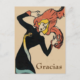 Blonde Frau,  Danke, Text ändern Postkarte
