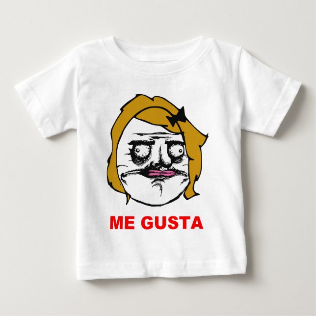 Blonde Frau ich Gusta Comic-Raserei-Gesicht Meme Baby T-shirt (Vorderseite)