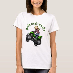 Blonde Frauen ATV Vierradfahrer T-Shirt