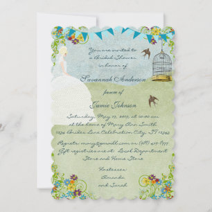 Blonde Garden Bridal Dusche Einladungen