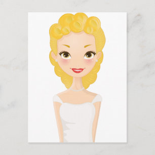Blonde Girl Postkarte